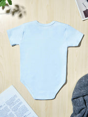 Cartoon Letter Print Short Sleeve Romper for Newborn Baby