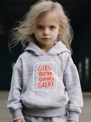 Girl You Are Doing Great Long Sleeve Hooded Sweatshirt & Sweatpants Set