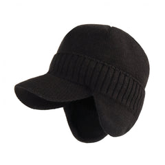 Men's Winter Warm Velvet Knitted Hat With Earflaps