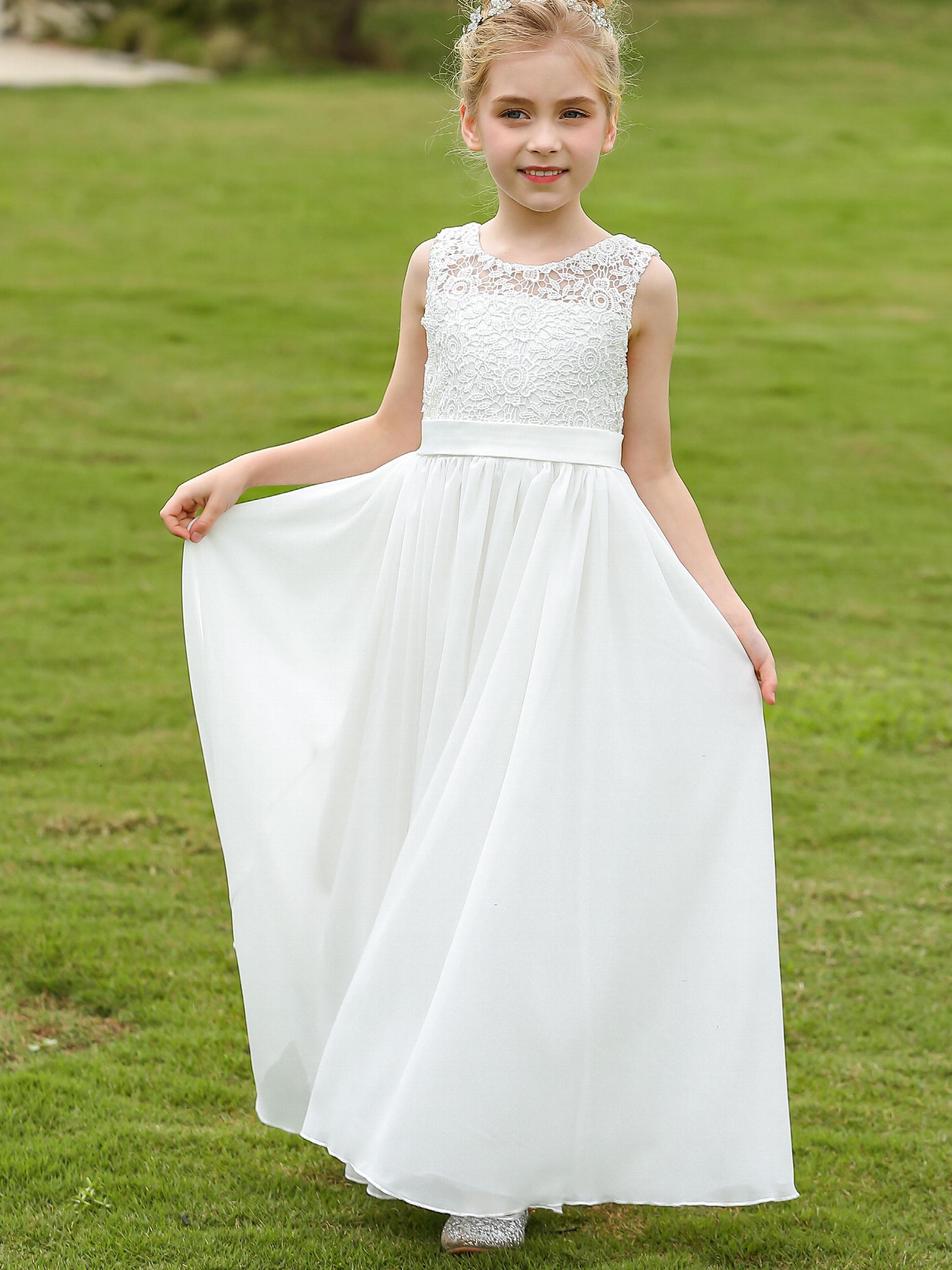 Grace Lace Flower Girls Wedding Dress