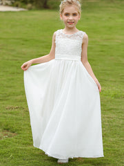 Grace Lace Flower Girls Wedding Dress