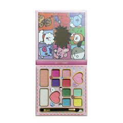 12-Color Portable Eyeshadow Palette Blush Highlighter 3-In-1 Makeup Palette