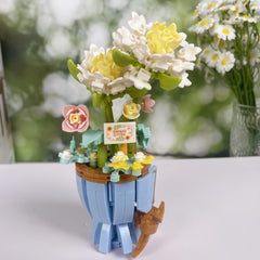 Flower Bouquet Building Blocks Simulation Puzzle Desktop Ornament