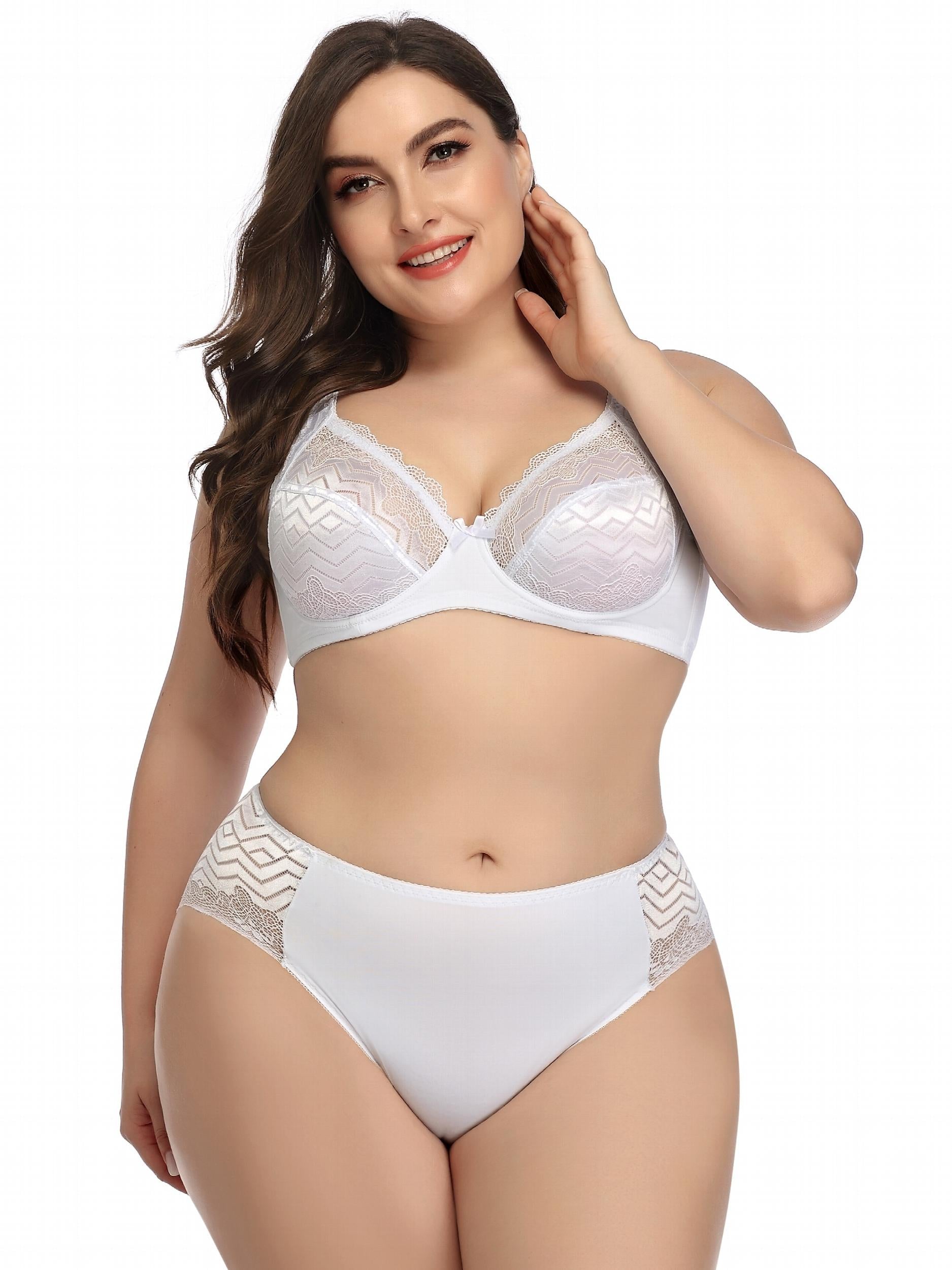 Contrast Lace Push Up High Waist Lingerie Set