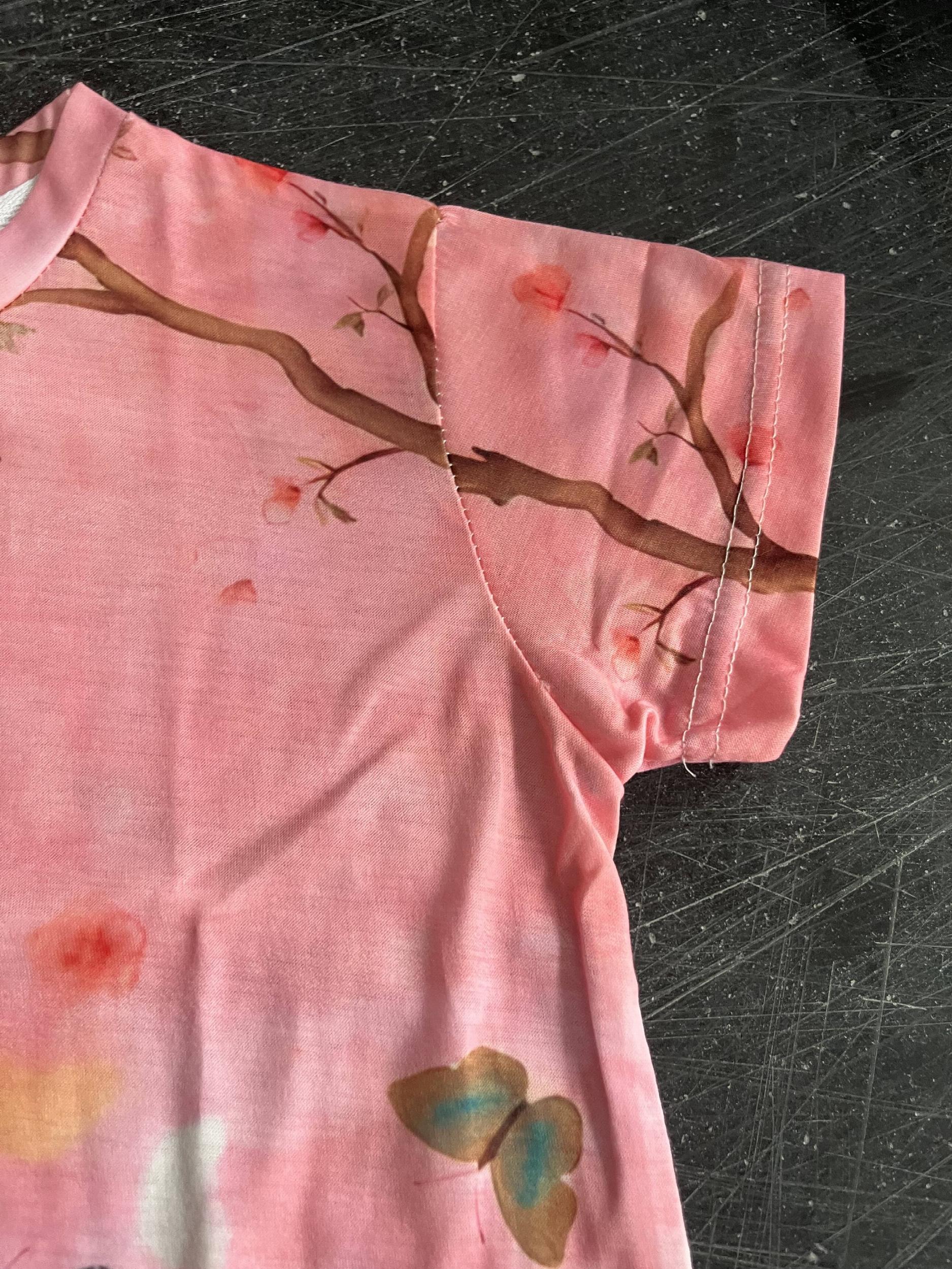 Girl's 3D Butterfly Graphic Active Tee