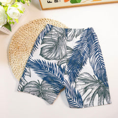 Boys Tropical Leaves Swim Trunks for Summer Beach Party