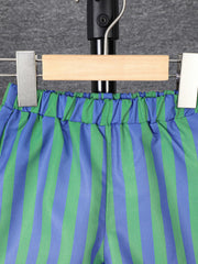 BROTHER Print Boy's 2pcs T shirt & Stripe Shorts Set for Summer