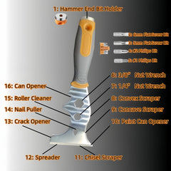 16-in-1 Multifunctional Scraper - Putty, Plaster, Metal Percussion