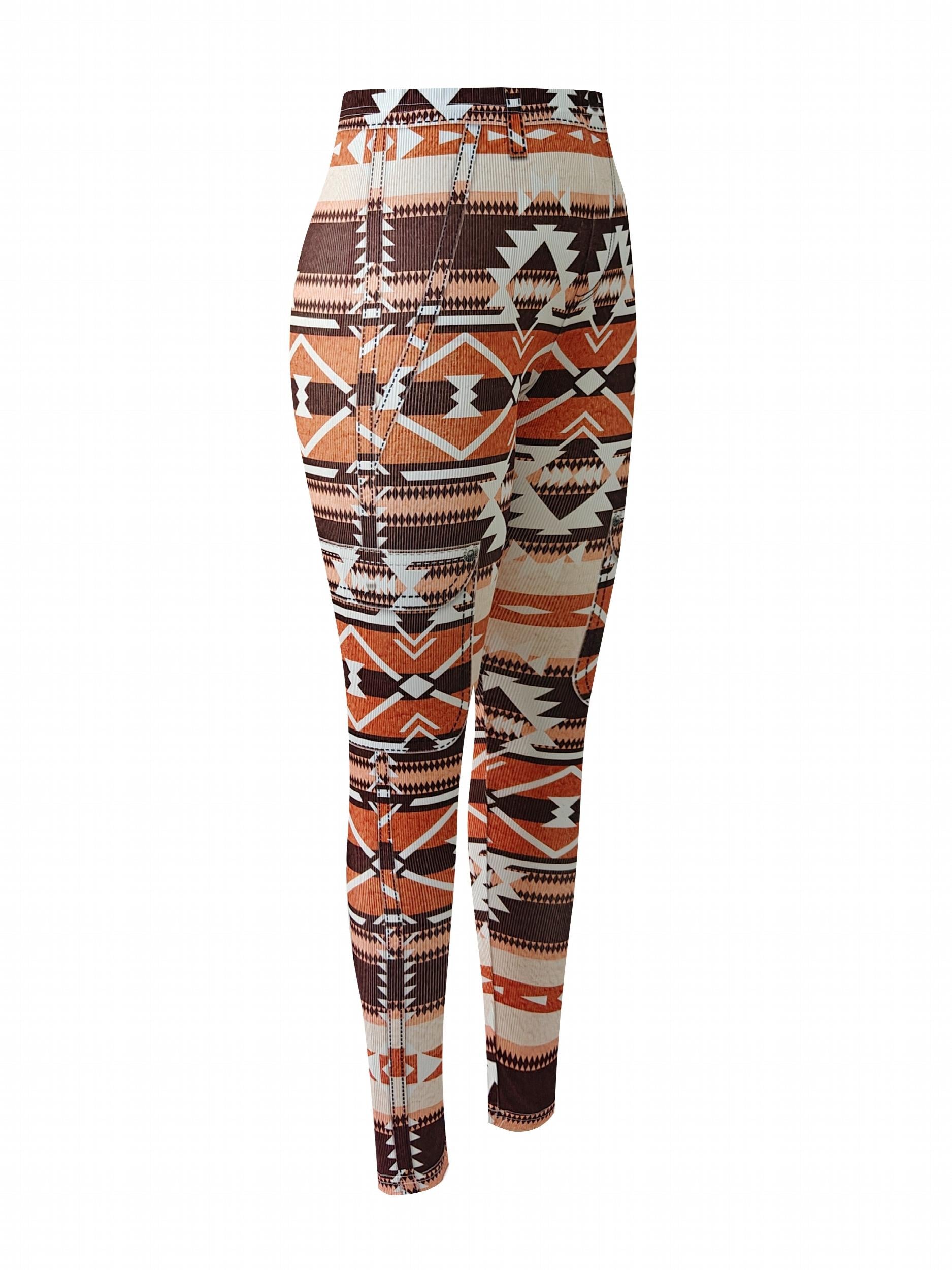 Geometric Pattern Yoga Pants High Stretch Leggings