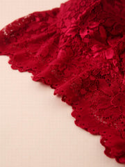 Lace Wireless Bra Double Straps Comfy & Breathable Women's Lingerie