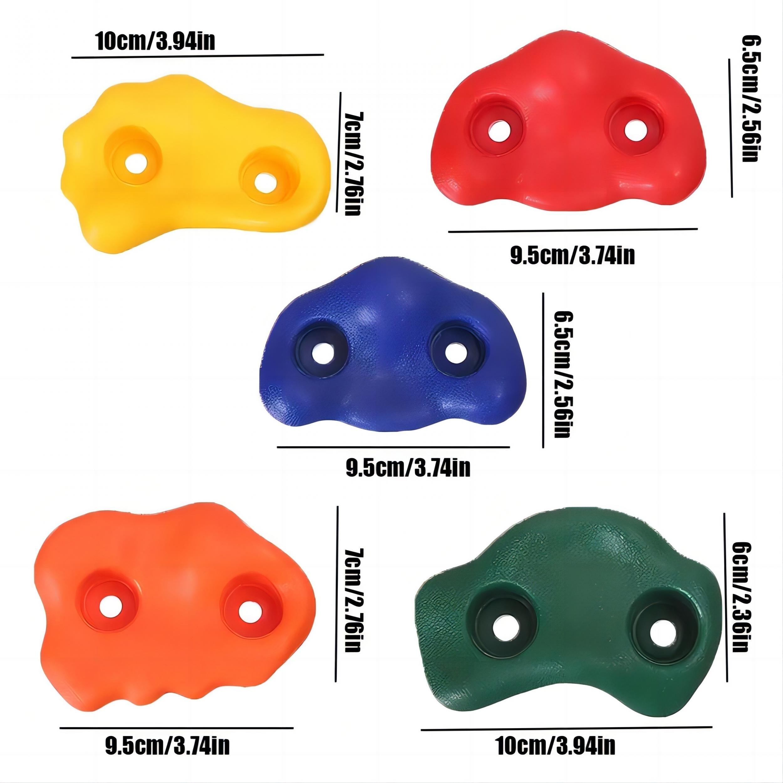 15Pcs Rock Climbing Holds Set for Indoor/Outdoor Playground Rock Wall