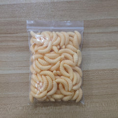 20pcs Simulation Maggot Fishing Lures 0.79in Soft Worm Bait Tackle
