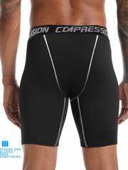 Men's Quick Drying Compression Boxer Shorts for Sports