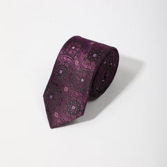 Men's Business Casual Cotton Cloth Flower Graphic Tie