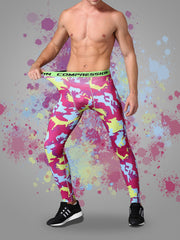 2 Pcs Men's Sports Leggings Quick Dry Compression Pants