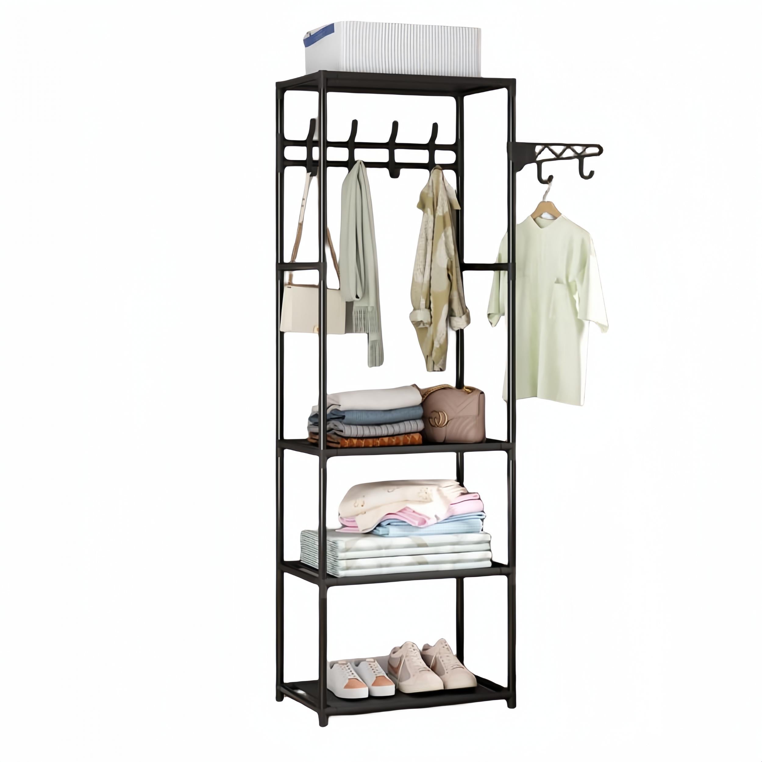 Metal Floor Coat Rack - Easy Assembly - Storage Organizer