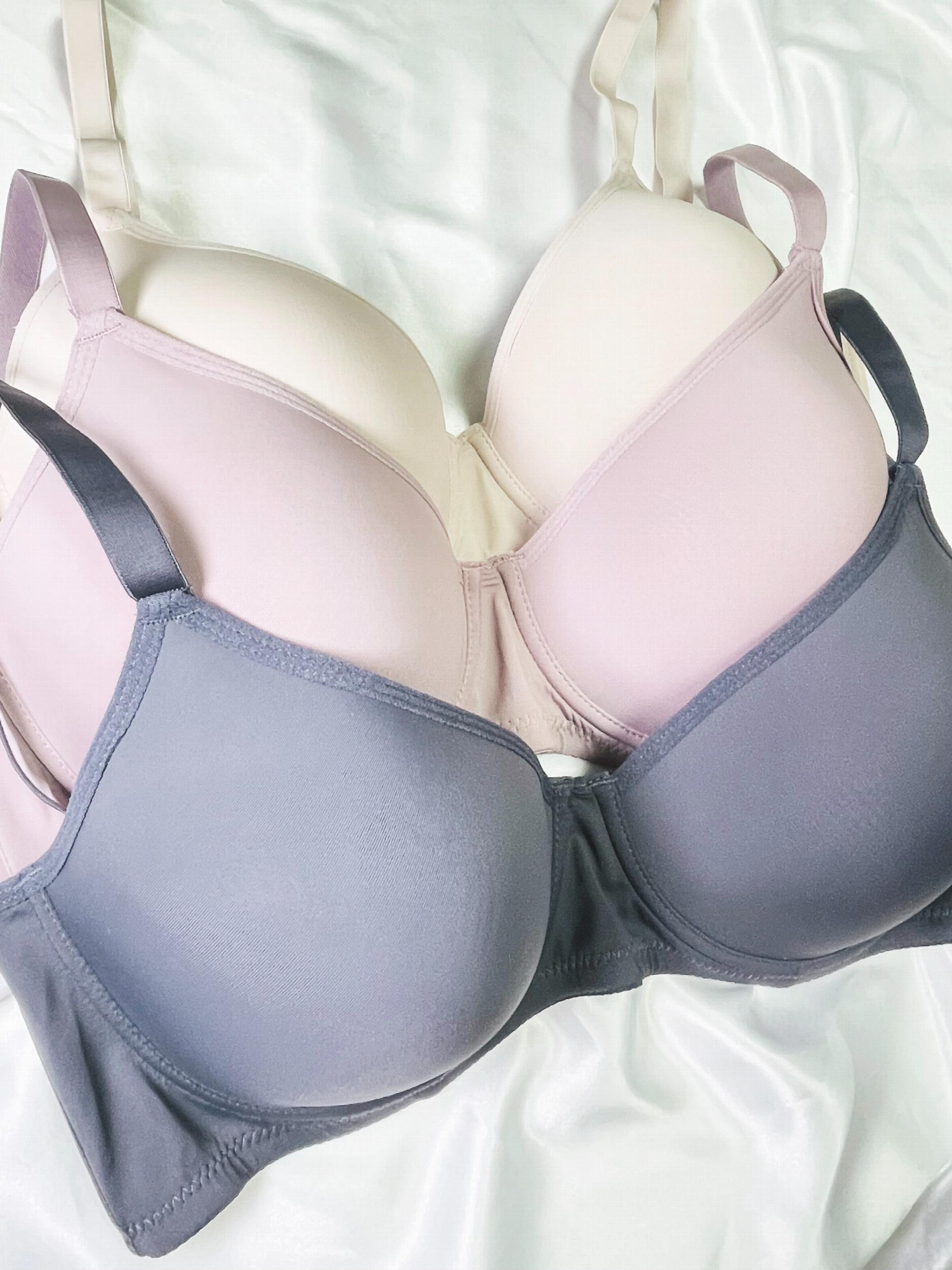 3 Pack Plus Size Bra Set Women's Plus Molded Cup Smoothing