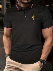 Men's Flame Graphic Shirt Active Button Up Short Sleeve Shirt