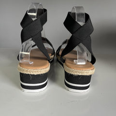 Women's Espadrille Wedge Sandals Open Toe Ankle Strap Slip On Casual Sandals