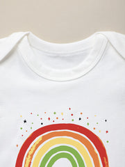 Baby Girls Worth The Wait Rainbow Graphic Print Short Sleeve Onesie