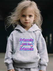 Pattern Long Sleeve Hooded Sweatshirt for Girls