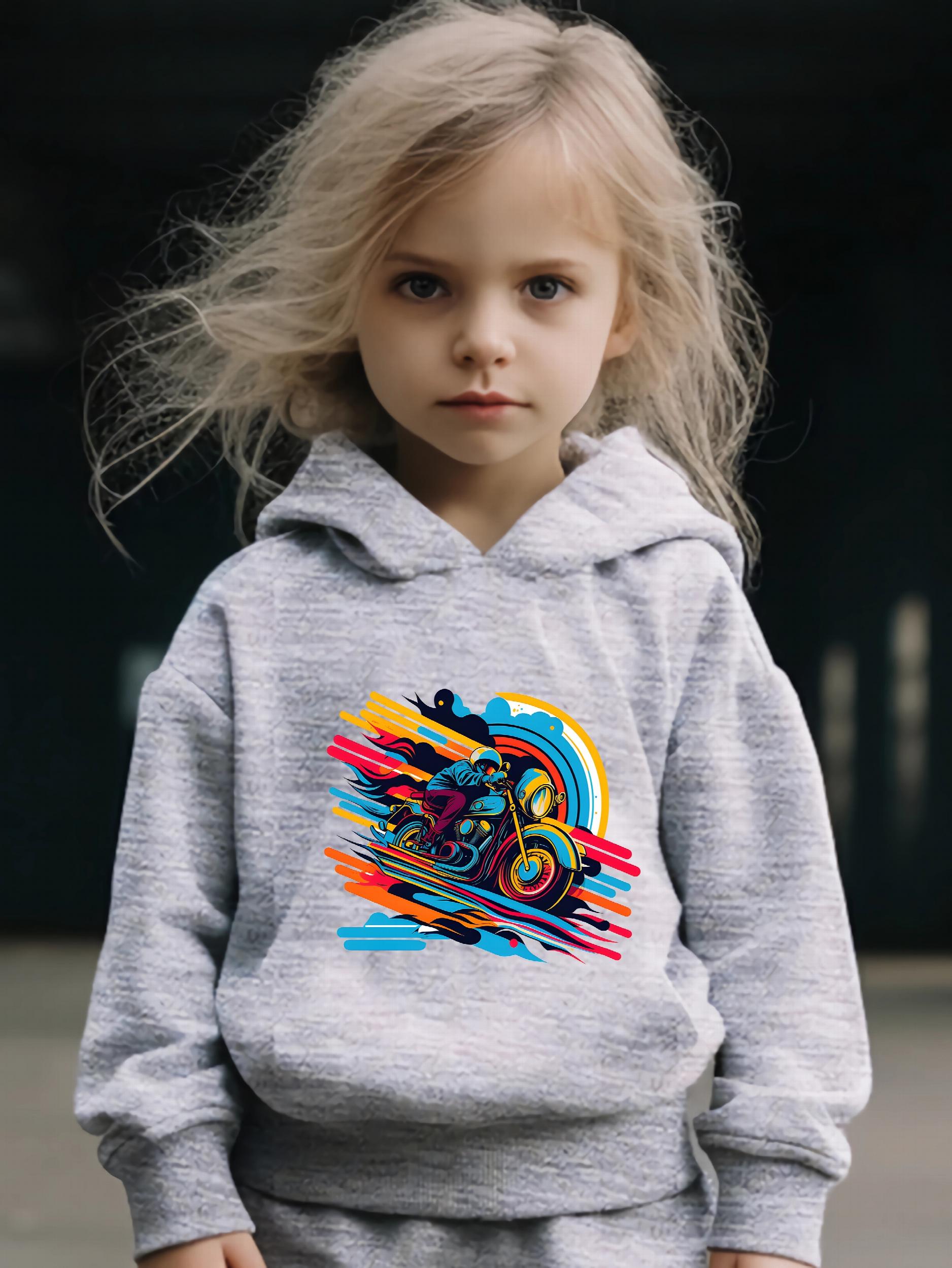 Motor Biker Long Sleeve Hoodie & Sweatpants Set
