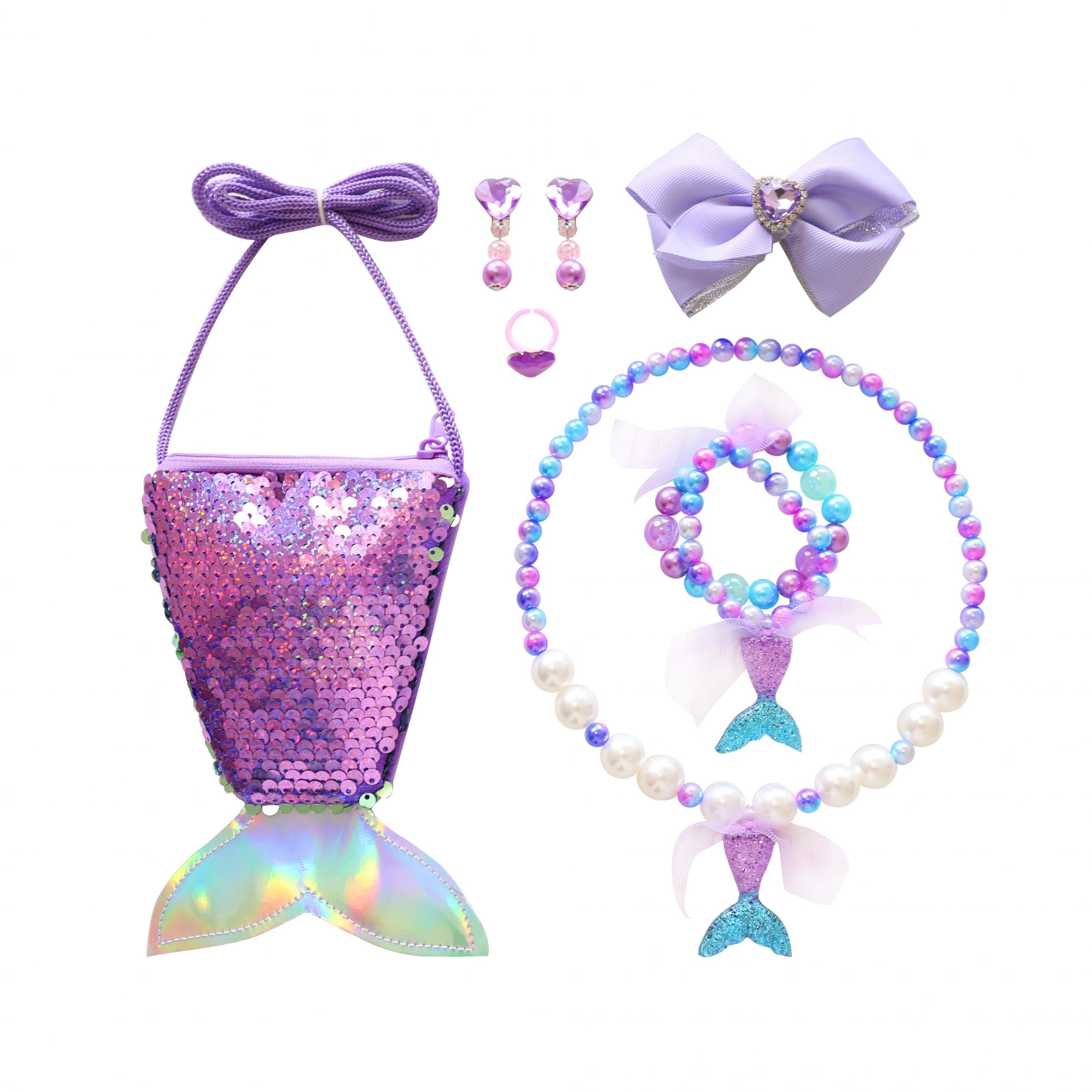 6pcs Mermaid Faux Pearl Jewelry Set for Girls