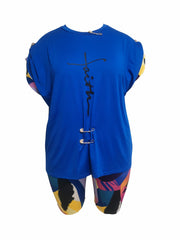 Women's Plus Letter Print Tee & Shorts Set