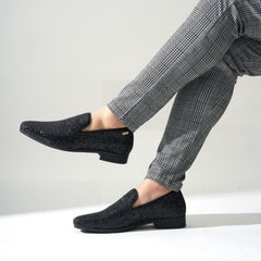 Men's Glittering Slip On Loafers Smart Casual Shoes