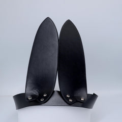 Punk Rabbit Ear Headgears Leather Head Cover Mask Cosplay Costume Accessory