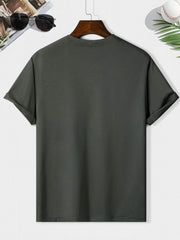 IT IS WHAT IT IS Print Men's Round Neck Tee Spring Summer Casual Top