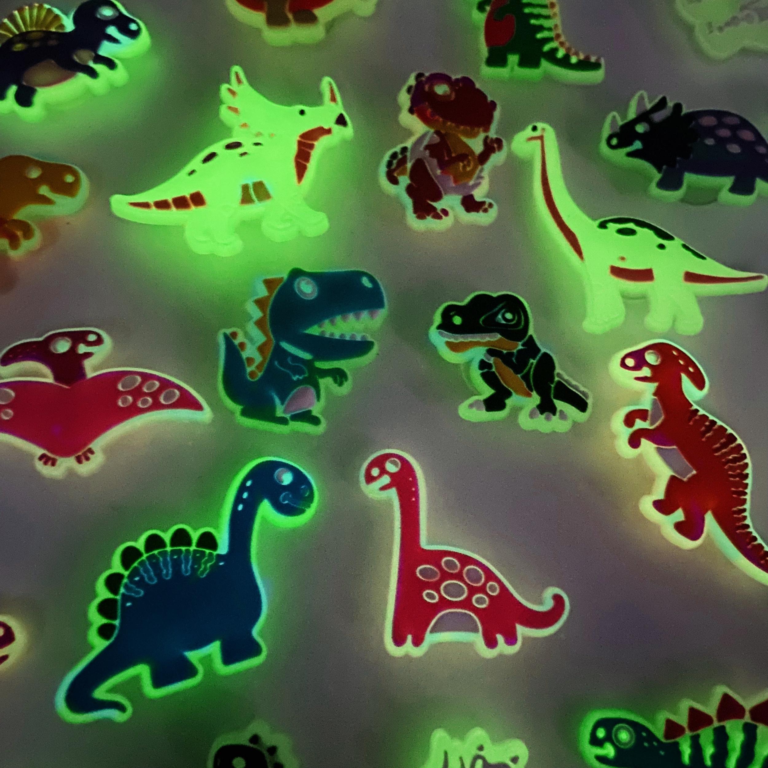 Luminous Dinosaur Charms for Crocs - Fun Shoe Decorations