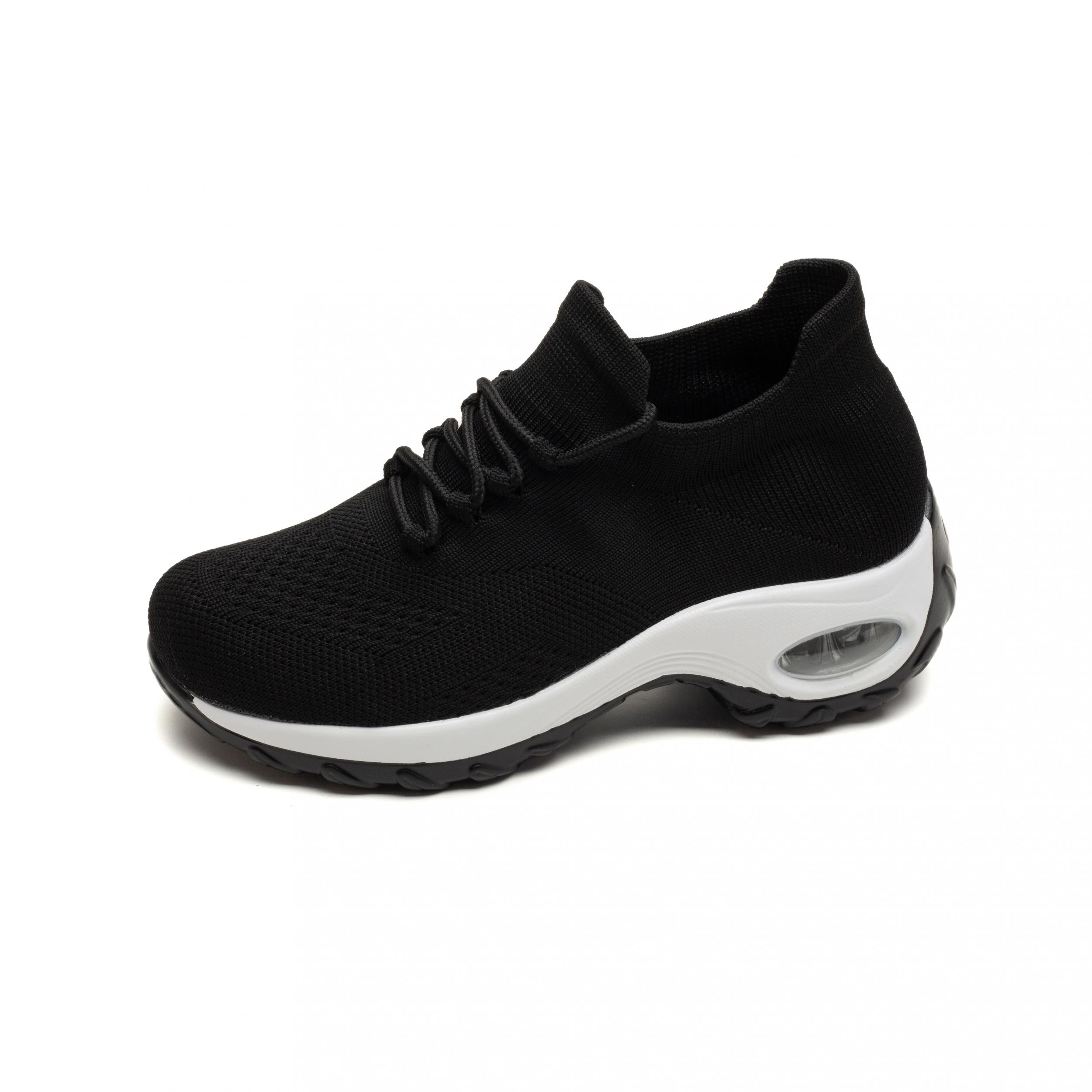 Women's Knit Chunky Sneakers Lace Up Shoes