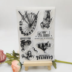 Circus Theme Stamp DIY Journal Card Making Gift for Boys and Girls 1pc