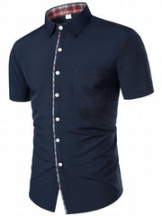 Men's Casual Short Sleeve Shirt for Summer