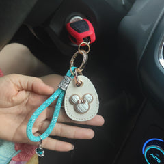 Braided Wrist Strap Car Key Chain for Girls