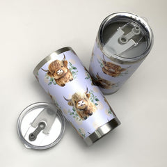 600ml Vintage Cowboy Pattern Stainless Steel Tumbler - Leakproof & Shatterproof
