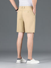 Pleated Shorts Men's Casual Solid Shorts Summer Leisure