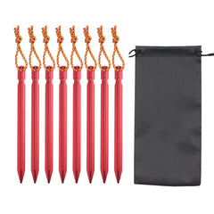 8pcs Outdoor Canopy Tent Pegs 7075 Aluminum Alloy High strength Stake
