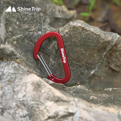 10pcs Aluminum Hook Bukcle D-shaped Backpack Metal Buckle Keychain