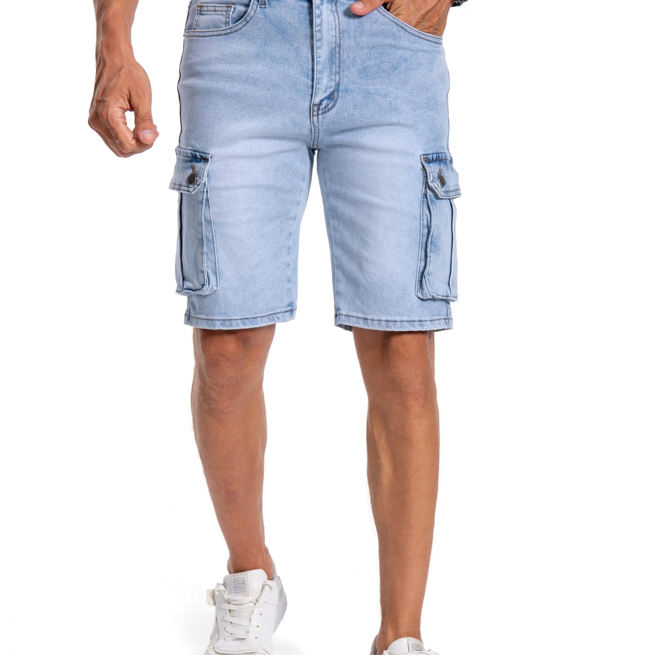 Men's Distressed Denim Shorts Street Style Casual Summer Wear