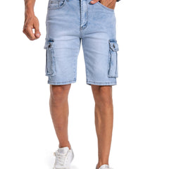 Men's Distressed Denim Shorts Street Style Casual Summer Wear