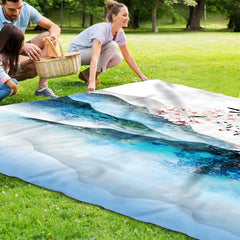 Ink Painting Print Outdoor Camping Picnic Mat Lightweight Waterproof Sandproof