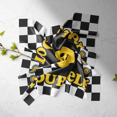 Smiling Face Bandana Hip Hop Square Scarf Headband Handkerchief Women