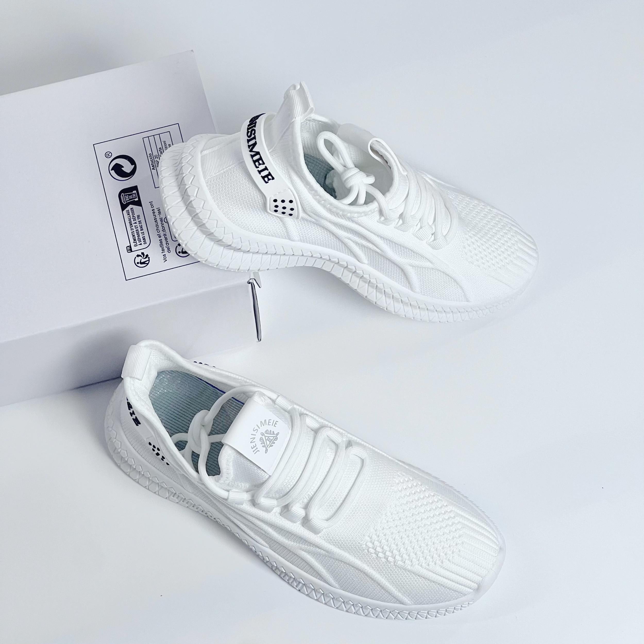 Women's Breathable Woven Sneakers Casual Lace Up Outdoor Shoes