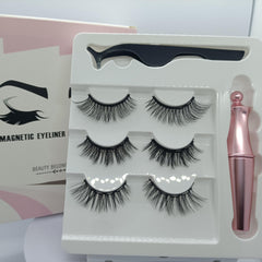 Magnetic Eyelashes & Eyeliner 3 Pairs Kit