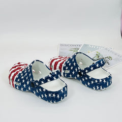 Men's Flag Pattern Slip On Platform Clogs