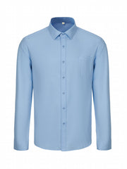 Men's Formal Button Up Shirt with Chest Pocket