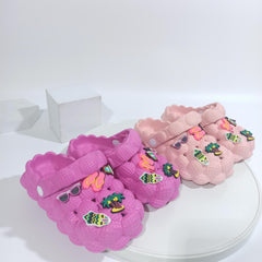 Boys Cartoon Charm House Shoes Lightweight Anti-Slip Clogs