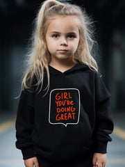 Girl You Are Doing Great Long Sleeve Hooded Sweatshirt & Sweatpants Set